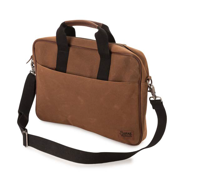 BW CBD LEATHER AND CANVAS LAPTOP OFFICE BAG : $140